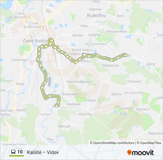 Автобус 10: карта маршрута
