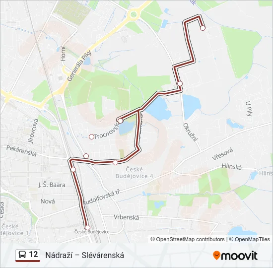 12 Bus Line Map