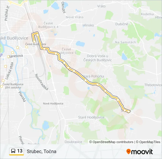 13 Bus Line Map