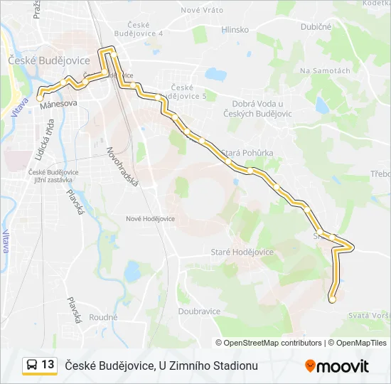 13 Bus Line Map