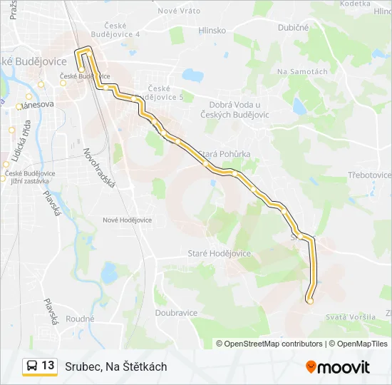 13 Bus Line Map