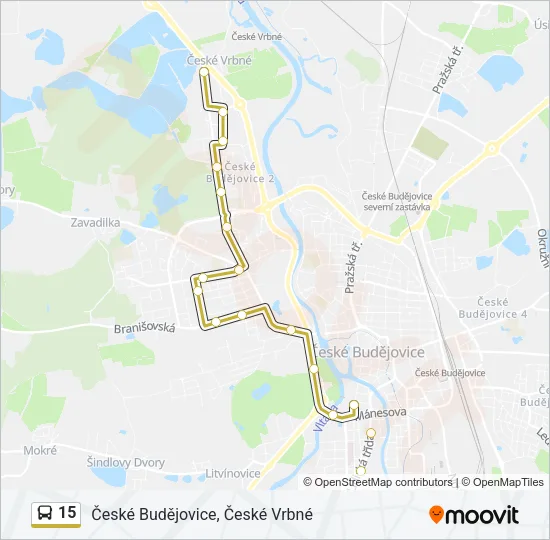 15 Bus Line Map