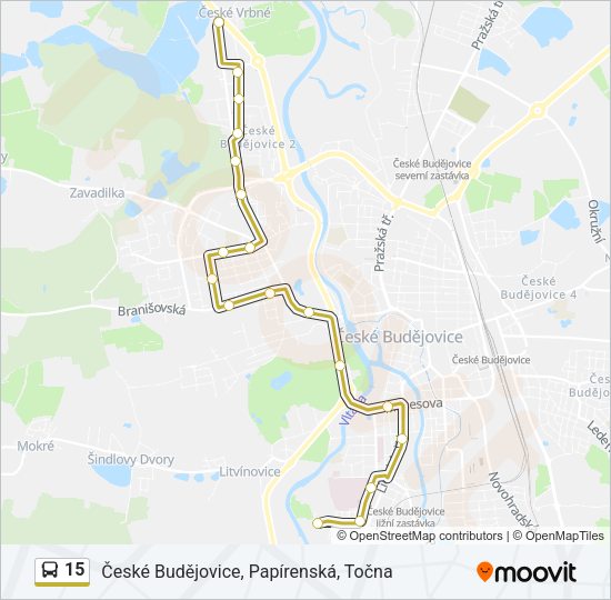 Автобус 15: карта маршрута