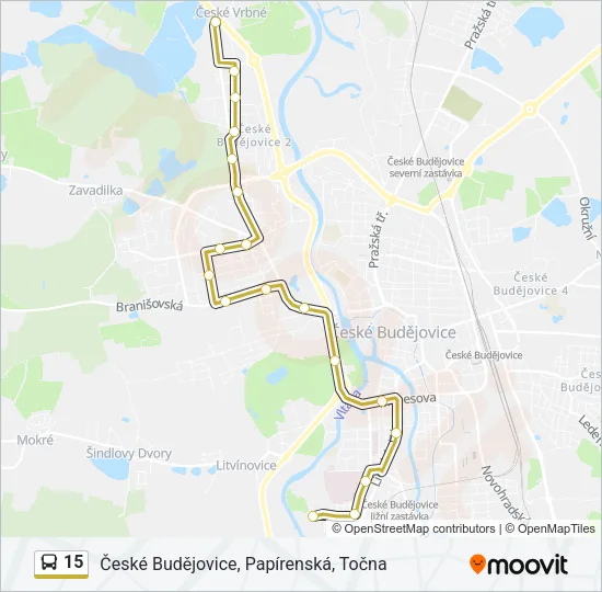 15 Bus Line Map