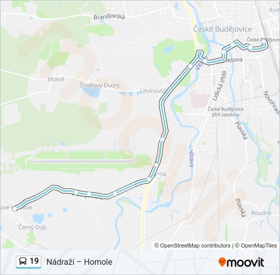 19 Bus Line Map