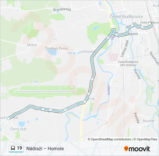19 Bus Line Map