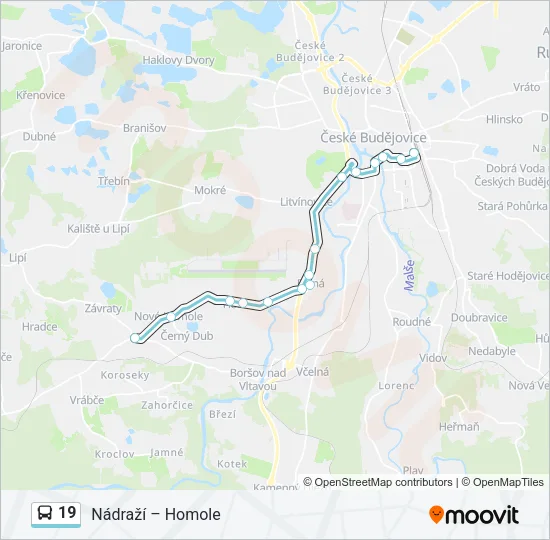 19 Bus Line Map