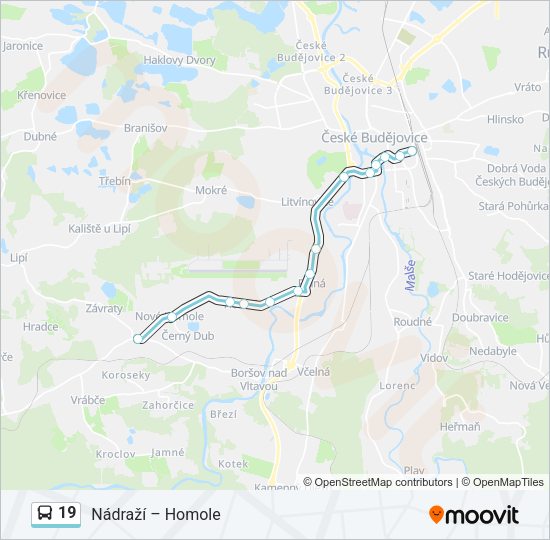 19 Bus Line Map