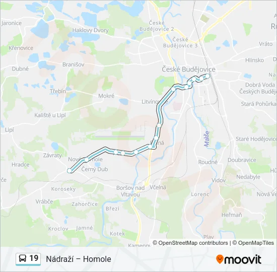 19 Bus Line Map