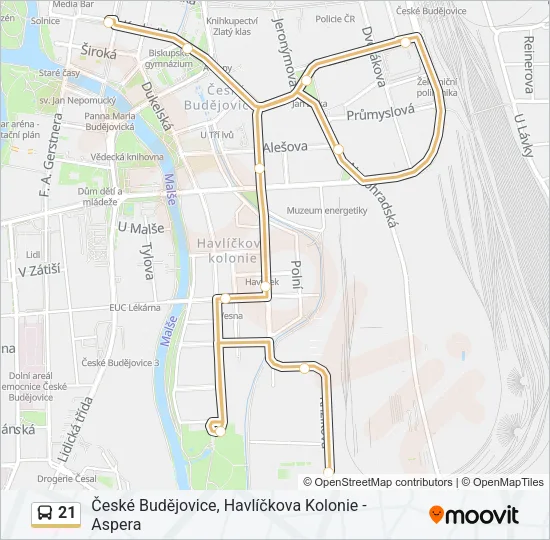 21 Bus Line Map