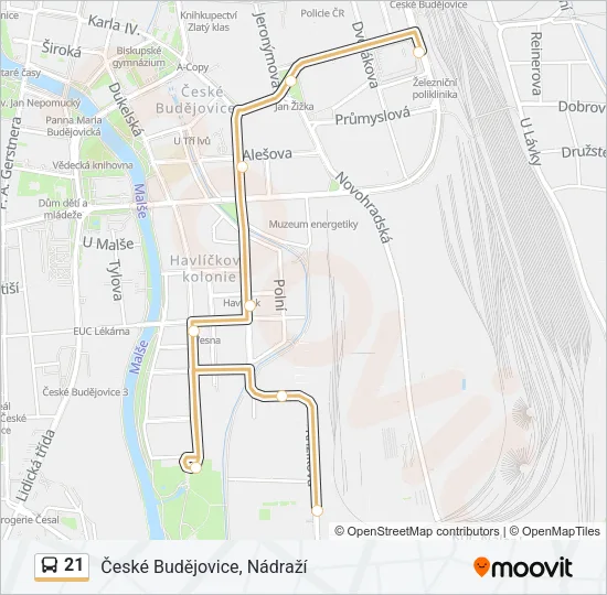 21 Bus Line Map