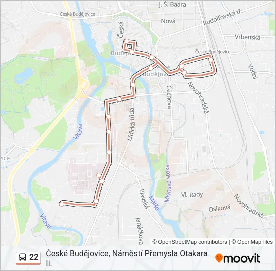 22 Bus Line Map