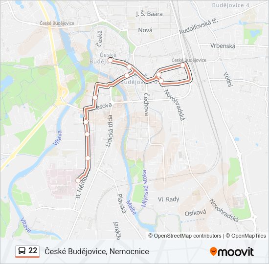 Автобус 22: карта маршрута