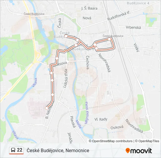 22 Bus Line Map