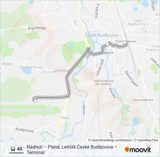 40 Bus Line Map