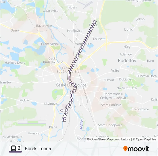 2 Trolleybus Line Map