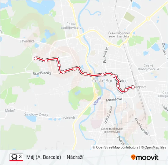 3 Trolleybus Line Map