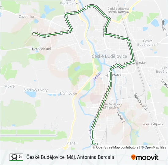 5 Trolleybus Line Map