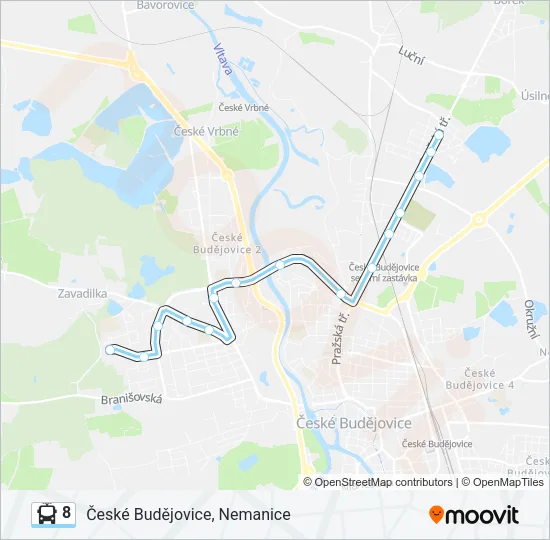 8 Trolleybus Line Map