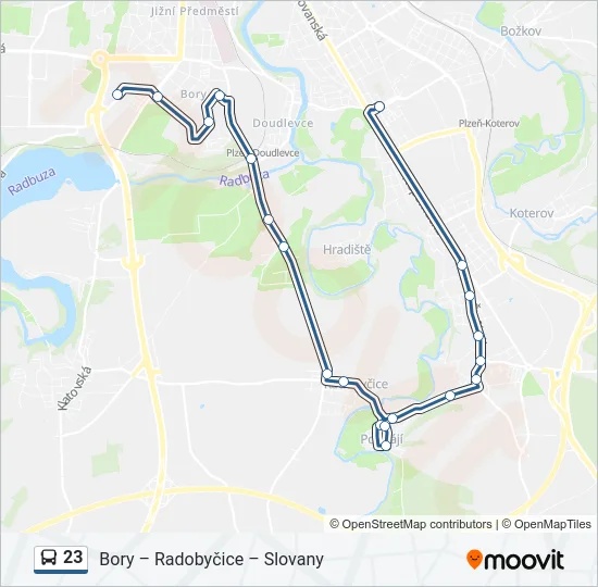23 Bus Line Map