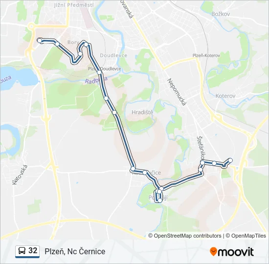32 Bus Line Map
