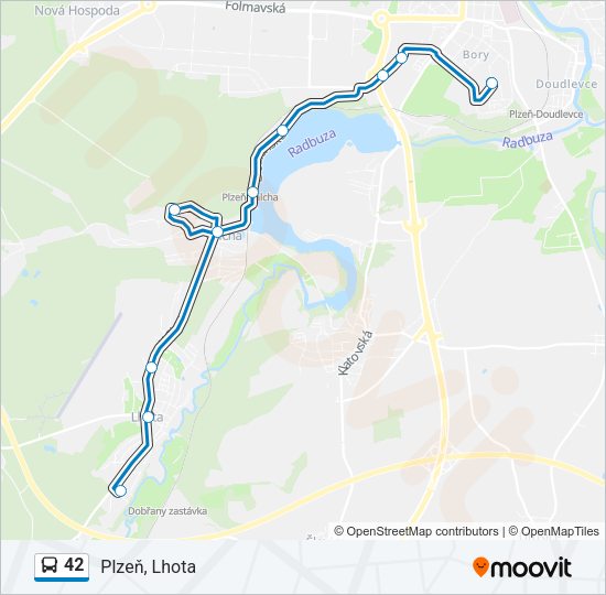 Автобус 42: карта маршрута
