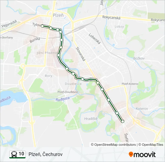 10 Trolleybus Line Map