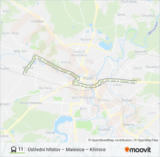 11 Trolleybus Line Map
