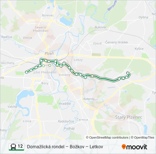 12 Trolleybus Line Map