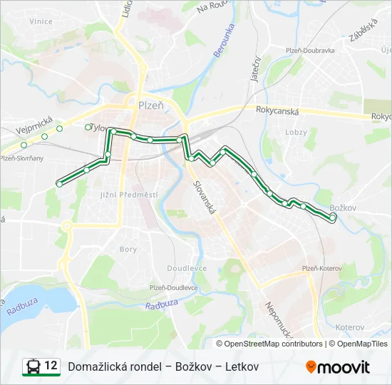 12 Trolleybus Line Map