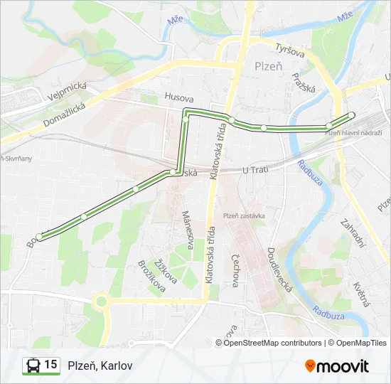 15 Trolleybus Line Map
