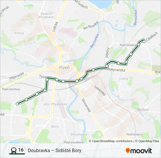 16 Trolleybus Line Map