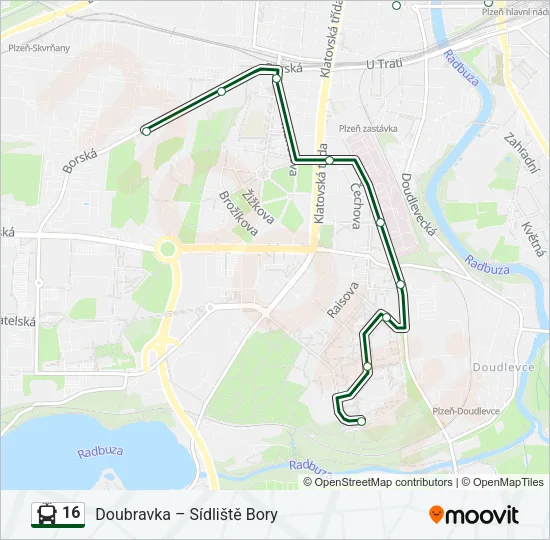 16 Trolleybus Line Map