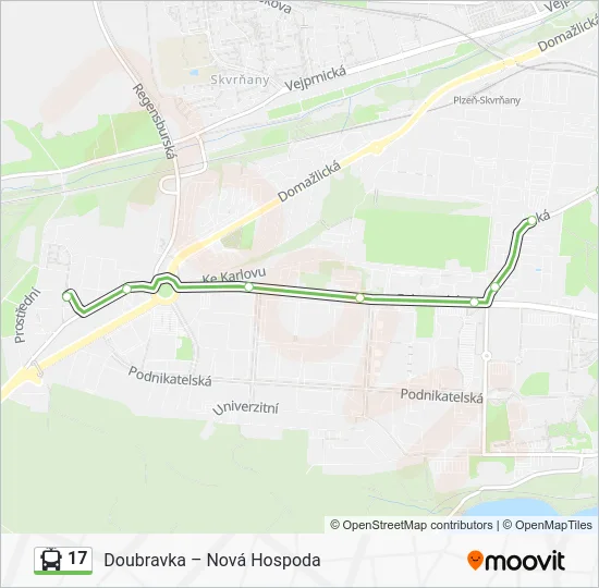Троллейбус 17: карта маршрута