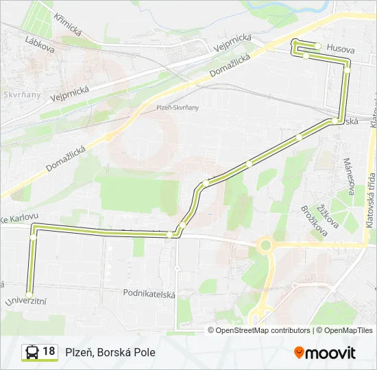 18 Trolleybus Line Map