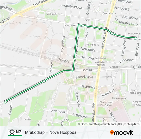 Троллейбус N7: карта маршрута