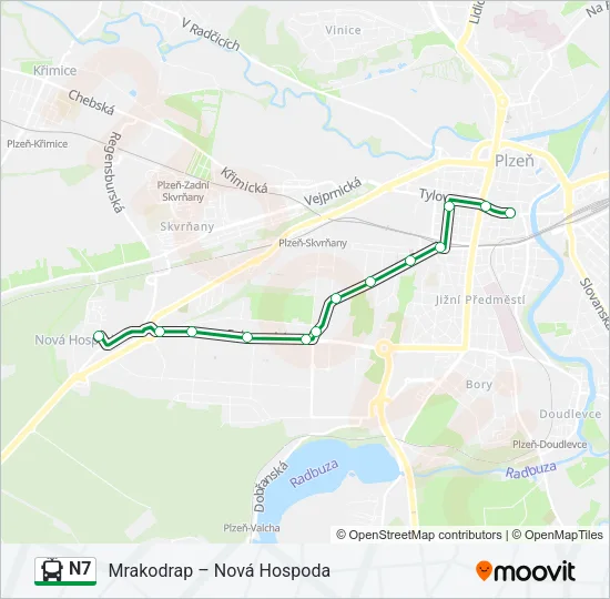 Троллейбус N7: карта маршрута