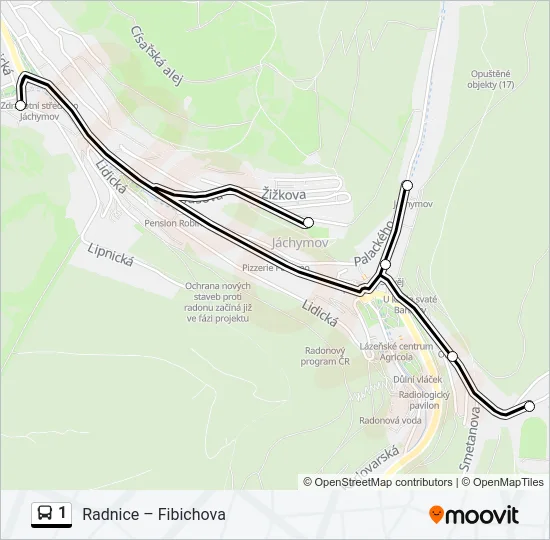 1 Bus Line Map