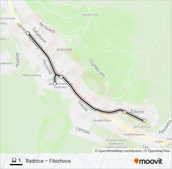 1 Bus Line Map