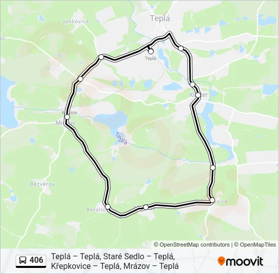 Автобус 406: карта маршрута