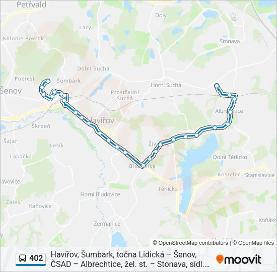 402 Bus Line Map