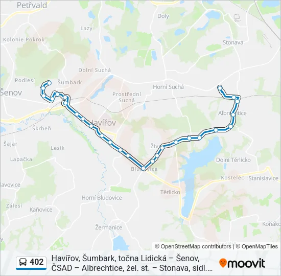 402 Bus Line Map