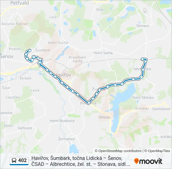 402 Bus Line Map
