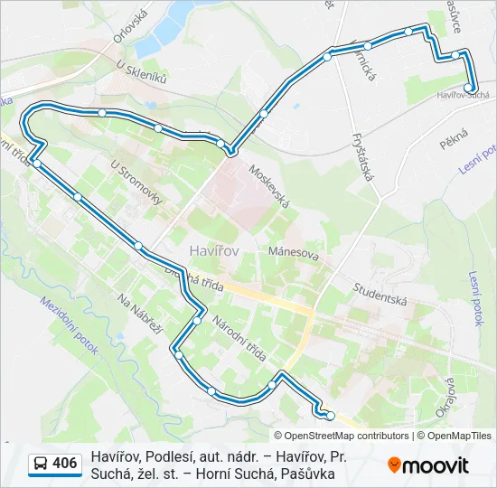 406 Bus Line Map
