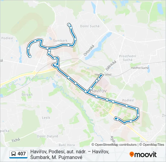 407 Bus Line Map