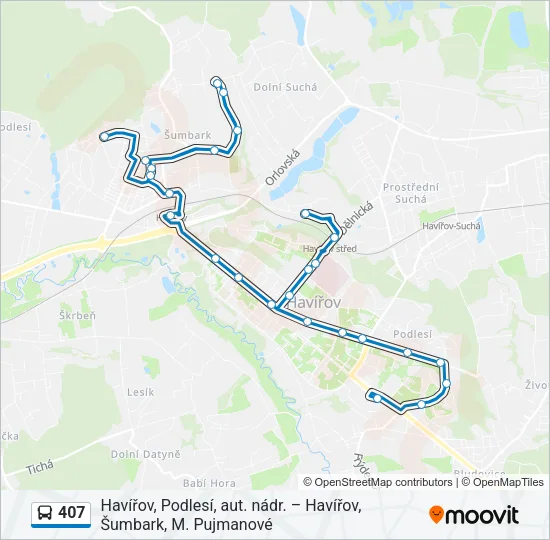 407 Bus Line Map