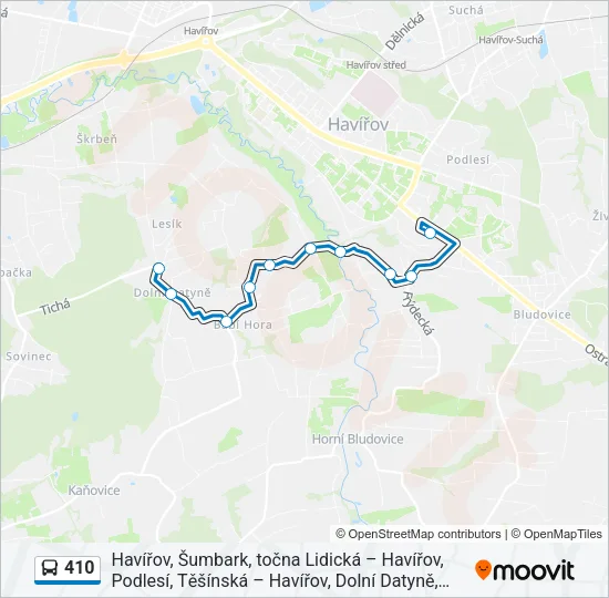 410 Bus Line Map