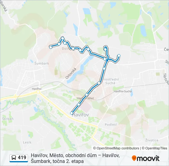 419 Bus Line Map