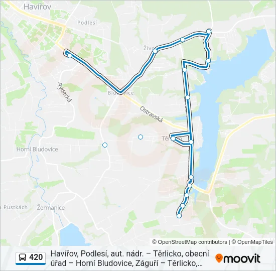 Автобус 420: карта маршрута