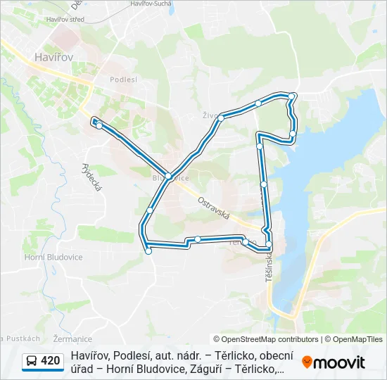 Автобус 420: карта маршрута
